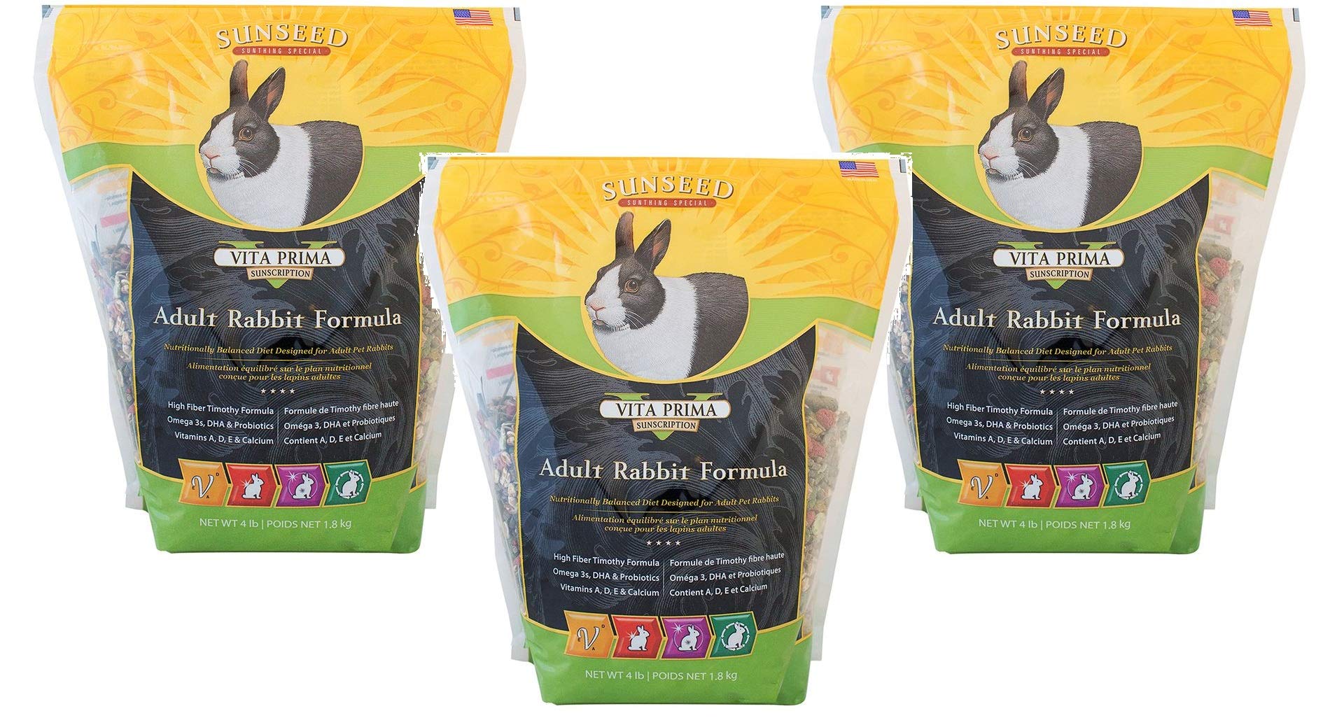 (3 Pack) Vita Prima Rabbit Formula (4 lb. Bag)