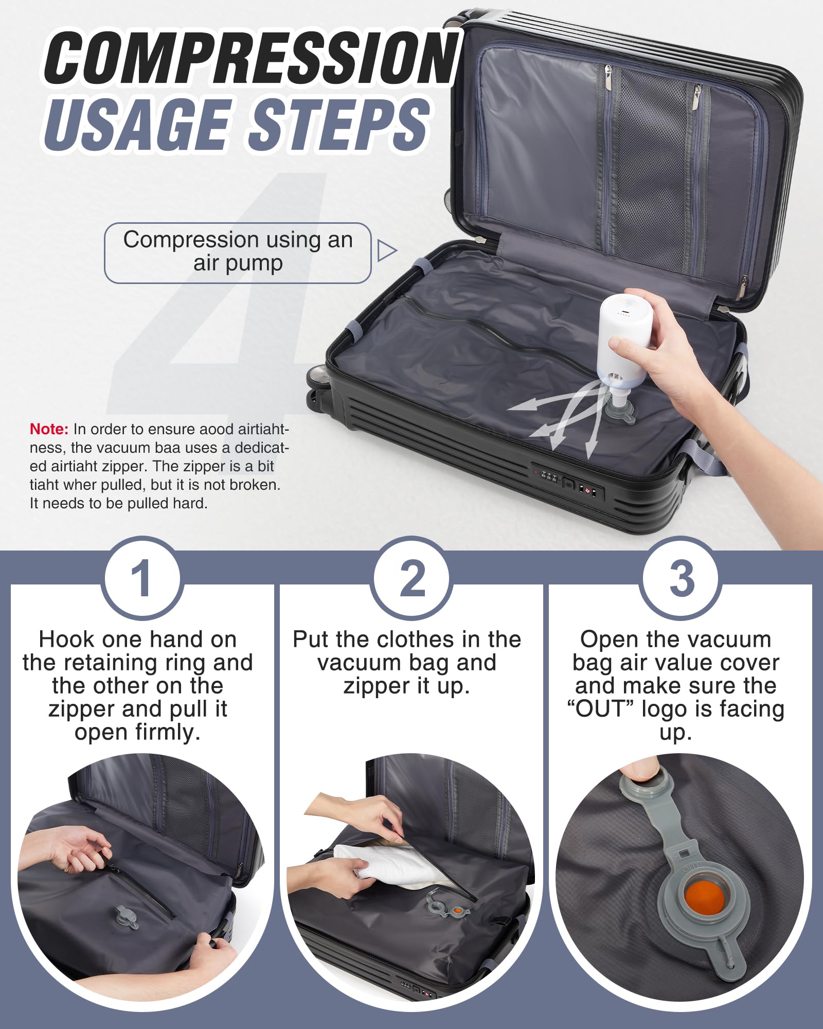 SZLX Zaino Ryanair 40x30x20 Sottovuoto Zaino da Viaggio 40x30x20 Wizzair Bagaglio a Mano 40x20x25 Borse da Cabina per Easyjet 45x36x20 Donna con USB Adatto a PC da 14 Pollici, Valigia con Sottovuoto