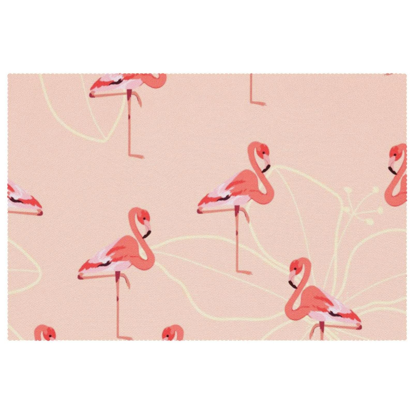 Set de table flamant rose pour une décoration de table tropicale