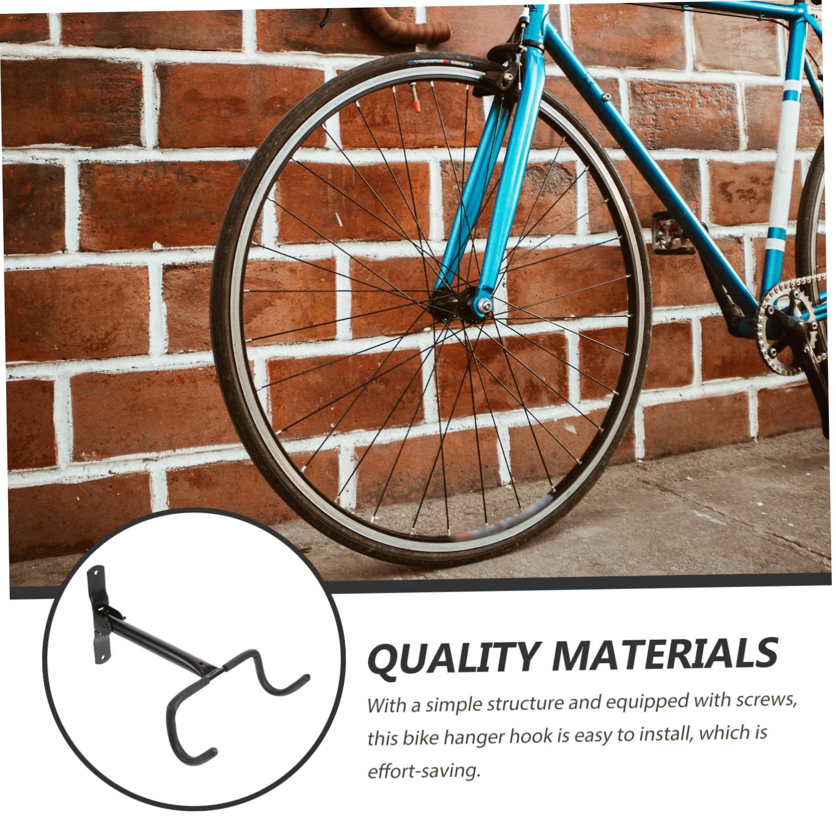 Soporte de Pared para Bicicleta Acolchado de Acero para Uso en Hogar y Trastero Sistema de Fijación Incluido