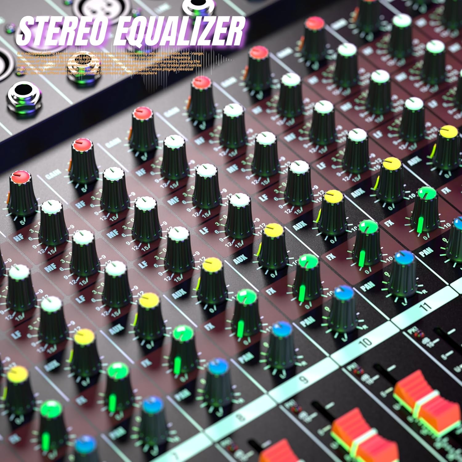 Professional Audio Mixer 16 Channel Audio Bluetooth Mixing Console with USB mp3 player Phantom Power Sound Board Music Reverb Stereo Equalizer for PC Recording Stage DJ Studio Karaoke Music