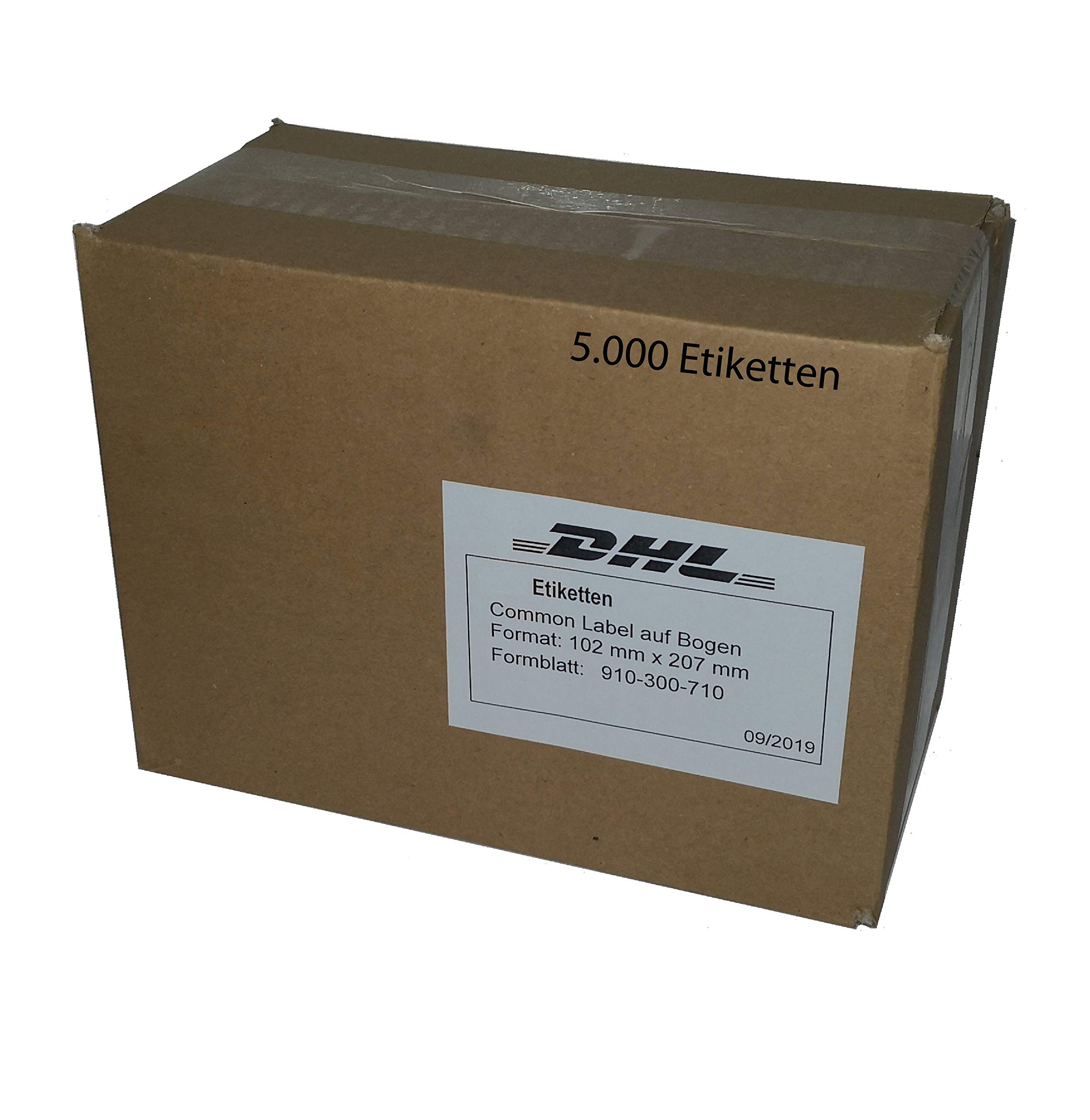 DHL Étiquettes d'expédition autocollantes 102 mm x 207 mm pour imprimante laser/jet d'encre 5000 feuilles 910-300-710