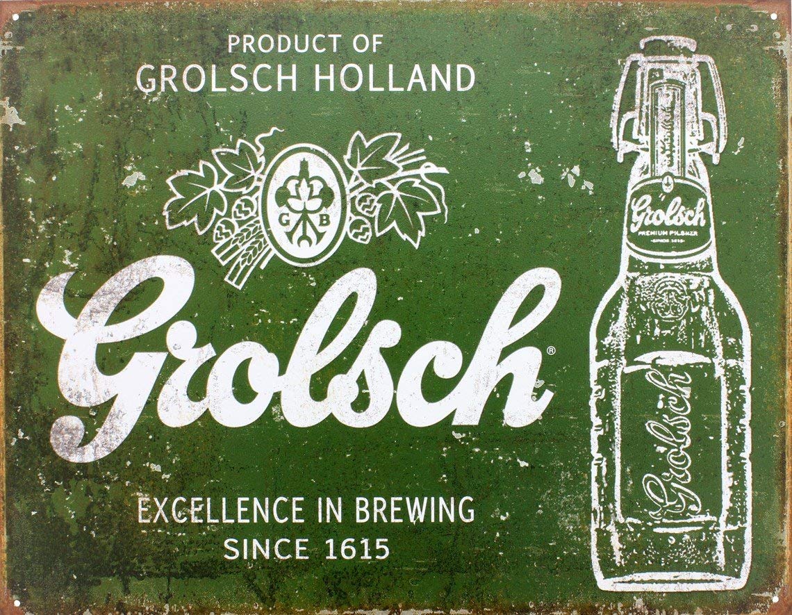 Biopracess Metalpostera48548 Grolsch Beer Excellence Tin Sign Metal Tin Sign 8X12 Inches
