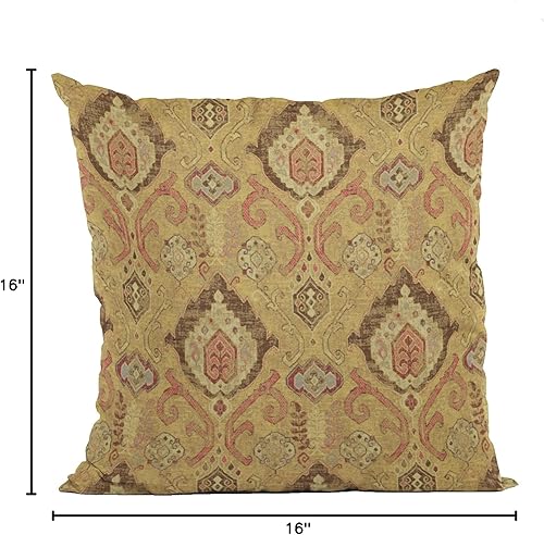 Miniatura 6 de Plutus Brands Gold Plutus Romero - Almohada de lujo tejida vintage de 16 pulgadas, doble cara de 16 x 16 pulgadas