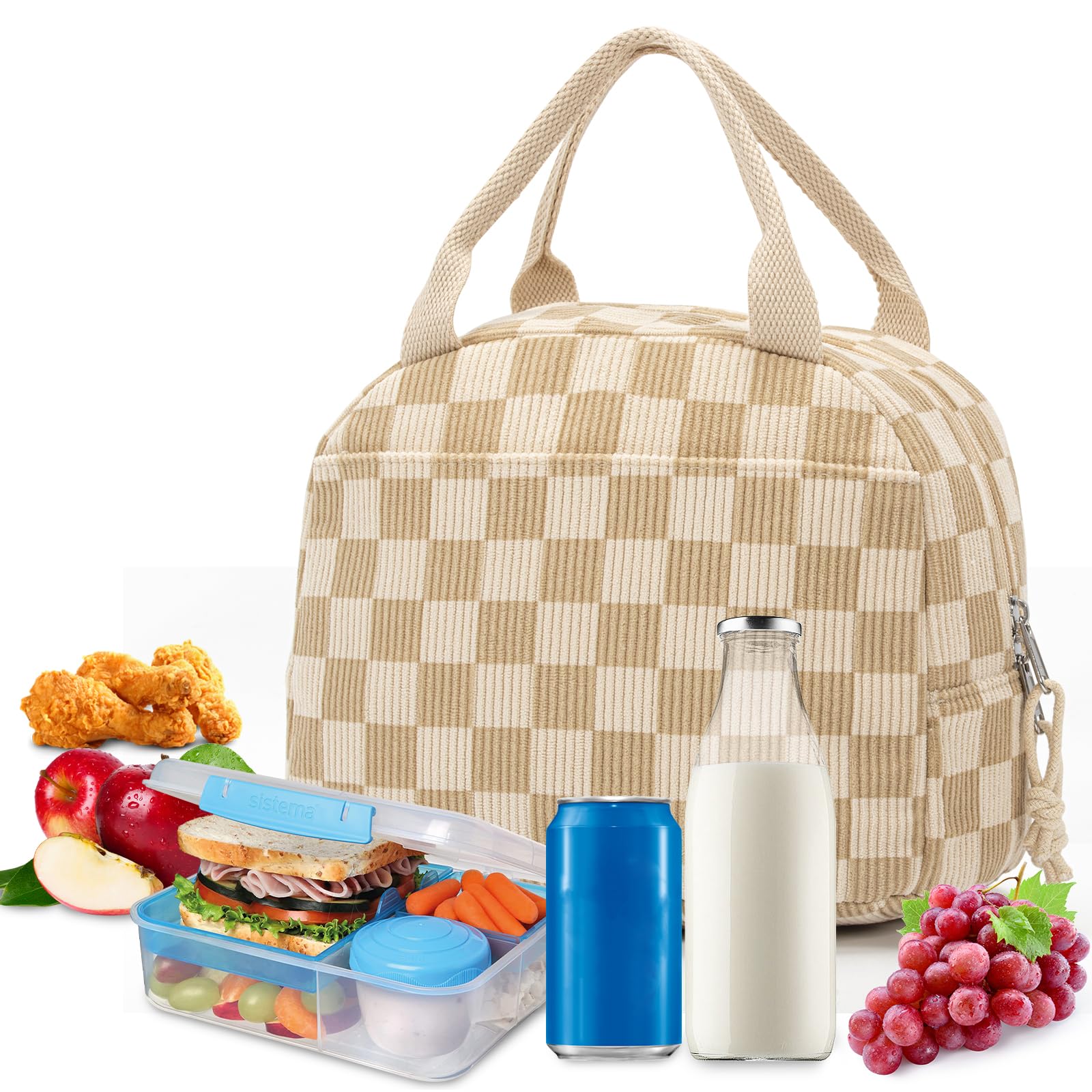 Kunoli Insulated Lunch Bags for Women Girls Adult Packed Lunch Bag - Image 4