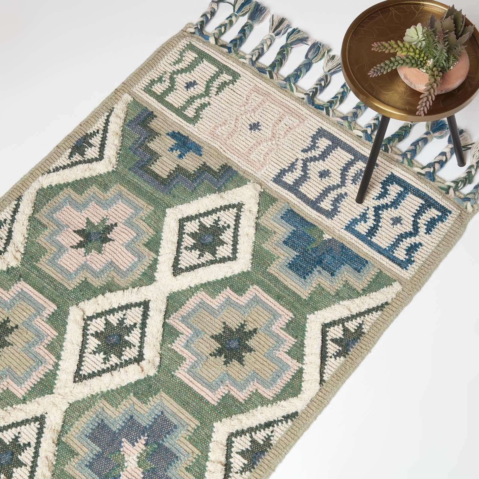 Tapis Kilim en Laine Matala 160x230 cm : éliminez la froideur de vos sols avec style