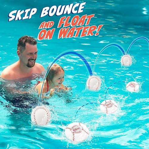 Miniatura 7 de 4 pelotas de salto de agua para jugar en la piscina (tema de béisbol), piscina de agua, playa, juguetes de natación para niños de 4 a 8, 8 a 12 años