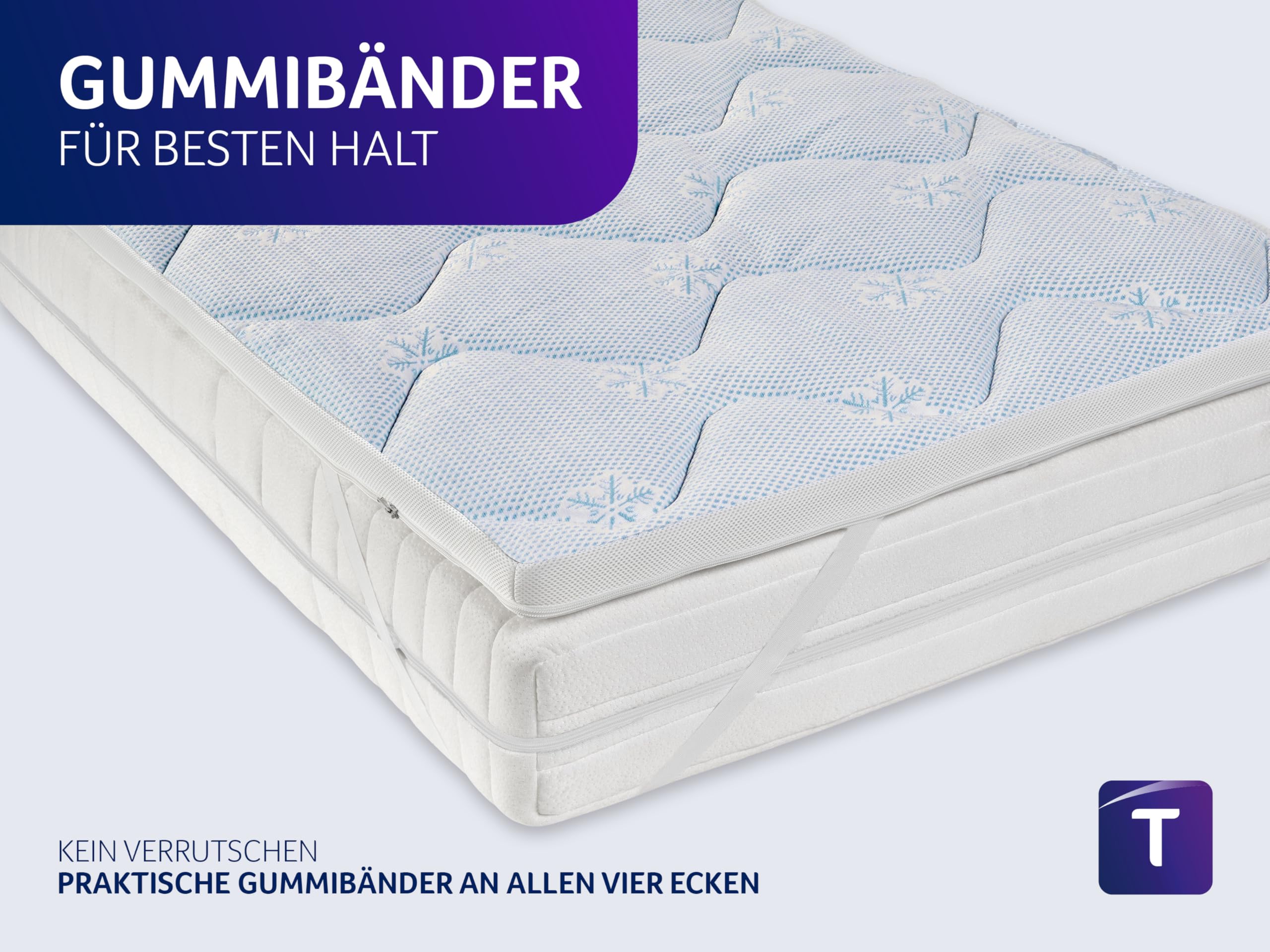 Traumnacht Cool Comfort Matratzentopper 140x200 cm | Sommer & Winter | Kühlender Doppeltuchbezug | Atmungsaktiv & komfortabel | Oeko-TEX Standard 100 Zertifiziert | Deutscher Qualitätsstandard
