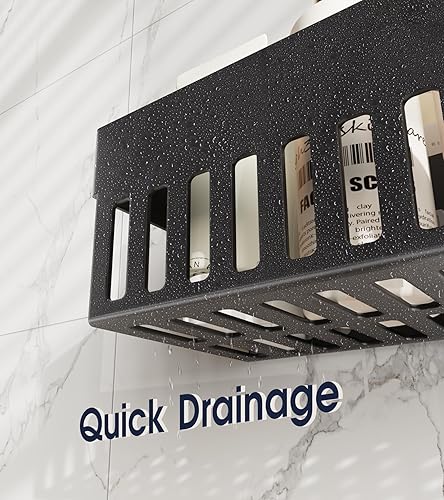 Miniatura 3 de Organizador de ducha, paquete de 2 organizadores de ducha, sin taladros, estante de ducha adherente para ducha interior, nunca se oxida de aluminio,