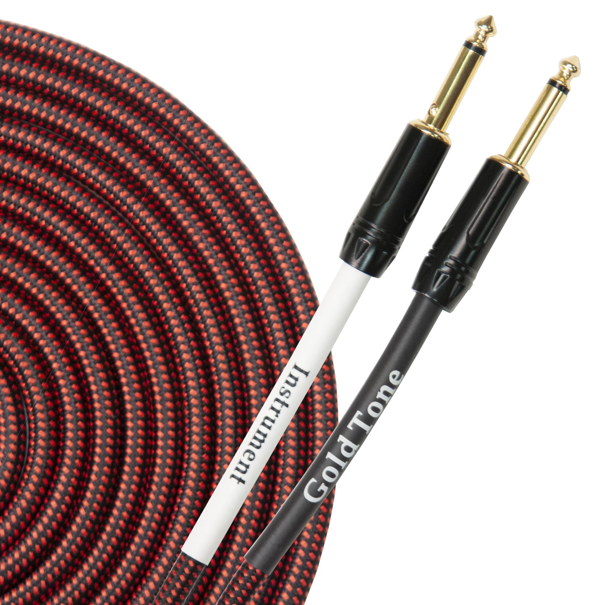 Gold Tone KillerCable: 1/4" Guitar Cable with Automatic Kill Switch 15-Foot - Cut-Off Switch - Braided Cord (Straight)