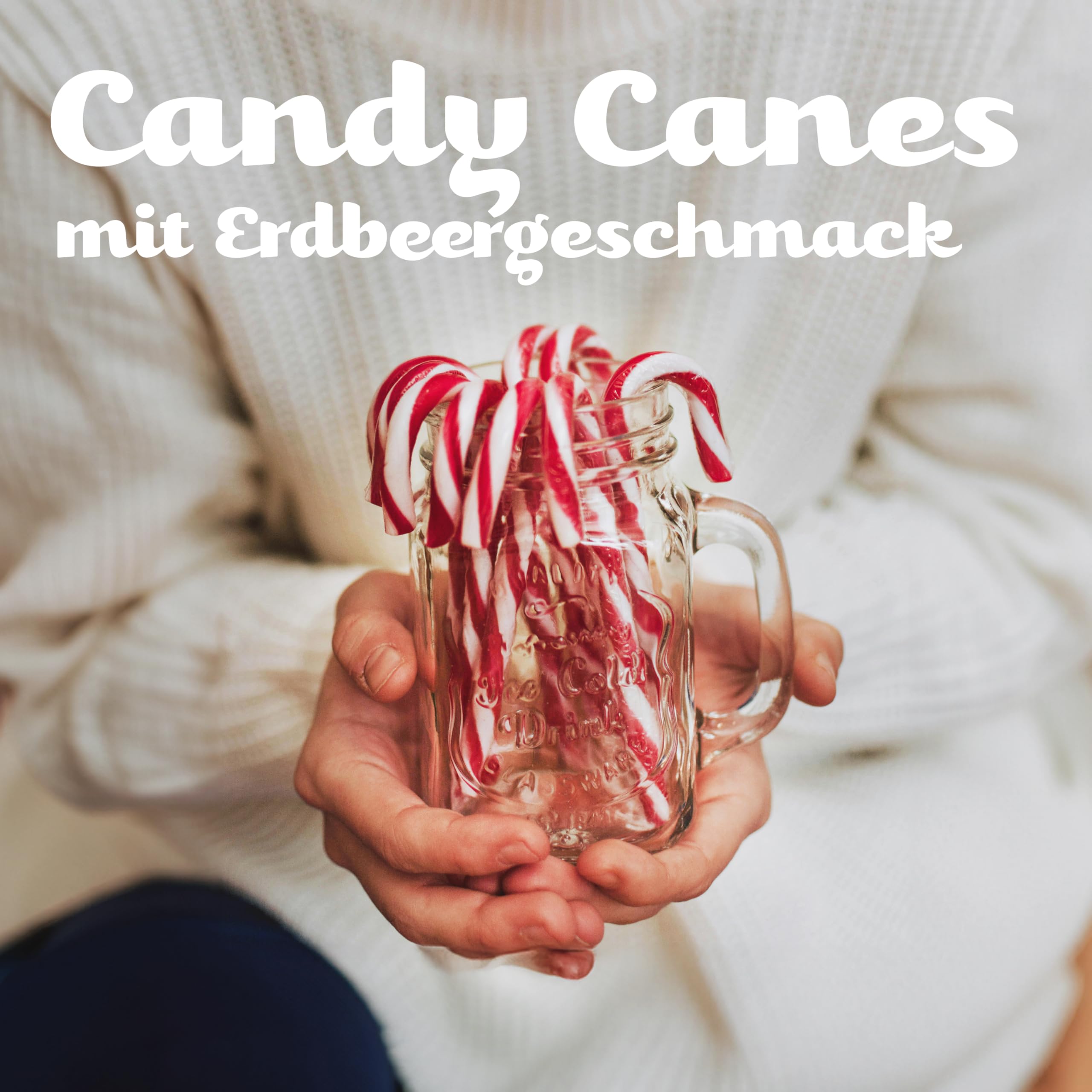 Beckys Zuckerstangen Erdbeergeschmack - 12 rot-weiße Candy Canes, 12g pro Stück - in roter Geschenkbox - Perfekt für Weihnachtsdeko, Baumdeko & als Süßigkeit für den Weihnachtsteller
