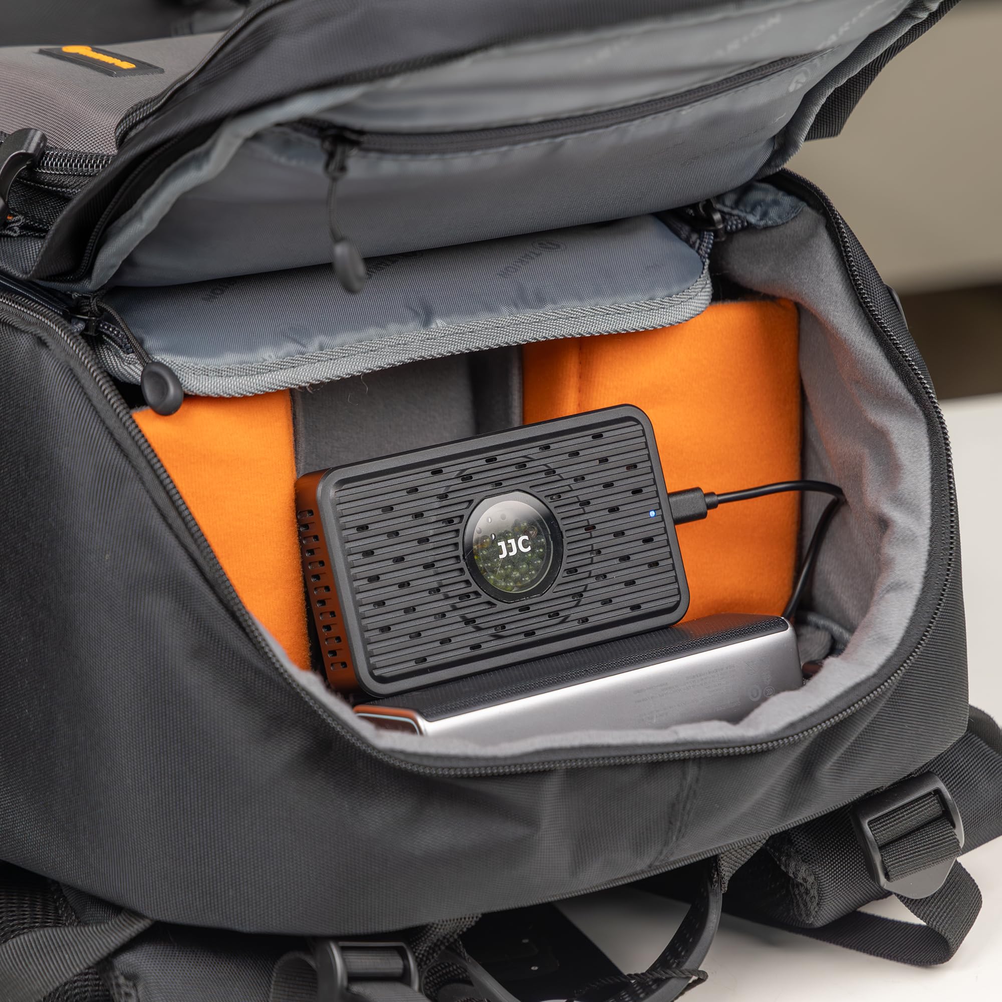 JJC Contenedor de gel de sílice reutilizable desecante absorbente de humedad tipo C naranja a verde para cámaras electrónicas