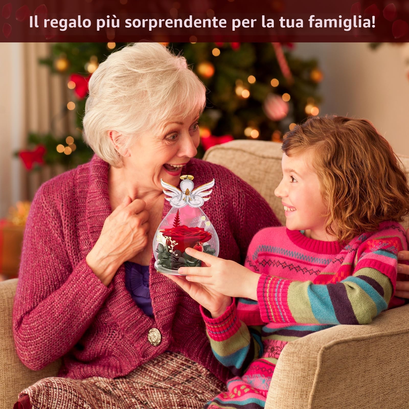 Rosa Stabilizzata Vera Regalo per Mamma Festa della Mamma