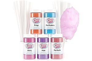 Cotton Candy Express Floss Sugar Variety Pack with 5 - 11oz Plastic...