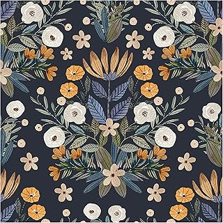Peel and Stick Wallpaper Boho Removable Wallpaper Boho Wallpaper Peel and Stick Leaf Floral Wallpaper for Renter Wall Decor Vinyl Forest Wallpaper 118 * 17.7in