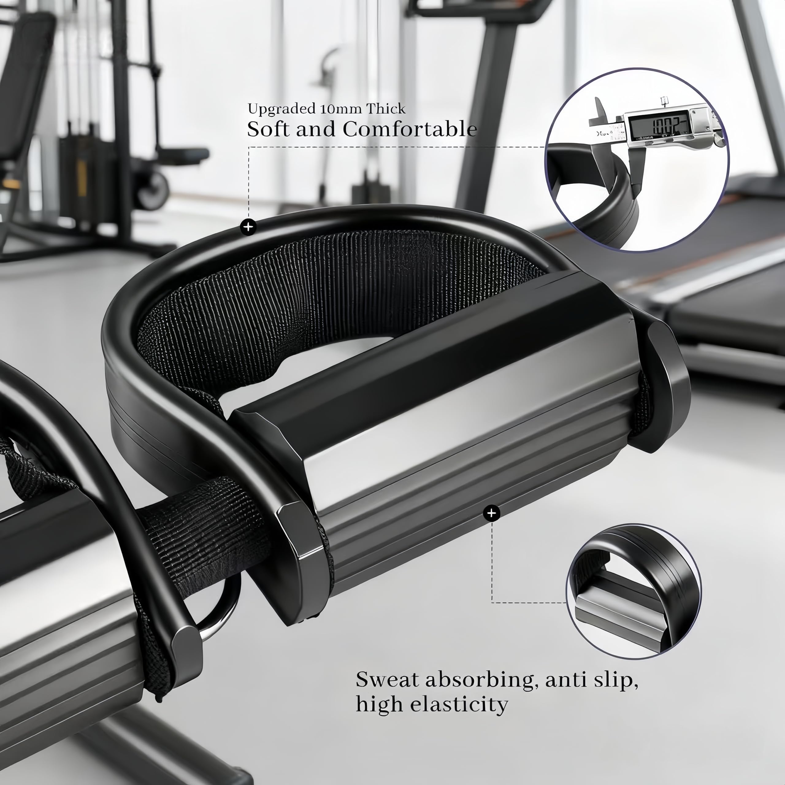 Banda de resistencia ajustable para pedal de pie, entrenador de resistencia duradero con bolsa. Cuerda de resistencia multifuncional con asas. Equipo de fitness para mujeres y hombres.