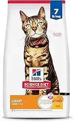 Ração Hill's Science Diet Light com Baixas Calorias para Gatos Adultos Sabor Frango 3.17kg