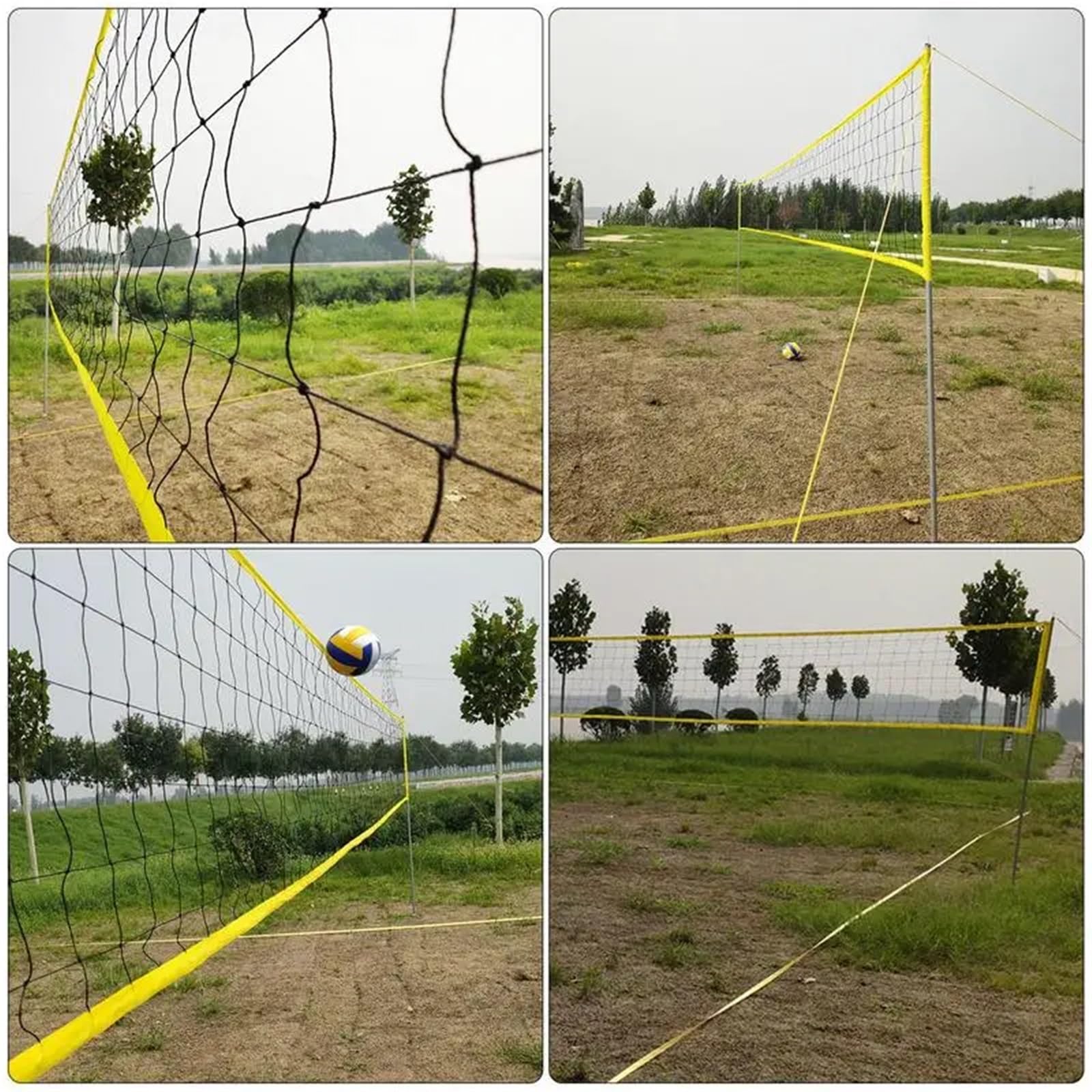 Filet de Badminton Filet de Volley-Ball d'extérieur, Installation Facile, Filet Beach-Volley, Badminton Portable, d'entraînement for Sports Plein air
