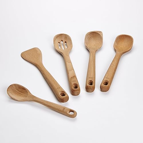 Miniatura 7 de OXO Good Grips - Juego de utensilios de madera de 3 piezas y pala para saltear Good Grips