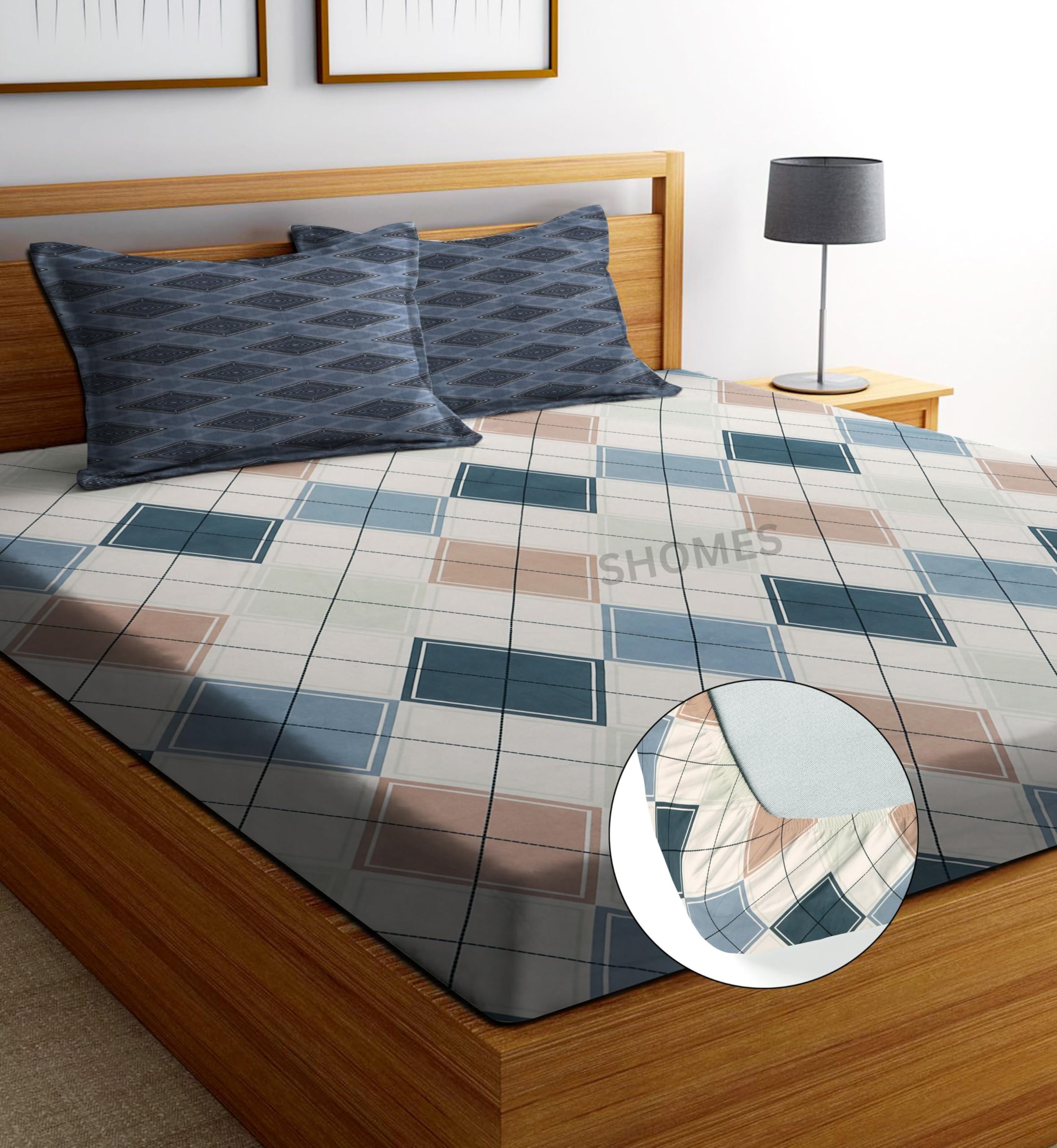 See full amazon price history chart for SHOMES Elastic Fitted Bedsheets with 2 King Size Pillow Covers | Double Bed with All Around Elastic, Size 72 X 78 X 8 Inches (Cream, Grey, 250 Tc, Printed) SHOMES Elastic Fitted Bedsheets with 2 King Size Pillow Covers | Double Bed with All Around Elastic, Size 72 X 78 X 8 Inches (Cream, Grey, 250 Tc, Printed) (B0D4M5GPVW) Amazon Price History, Amazon Price Tracker