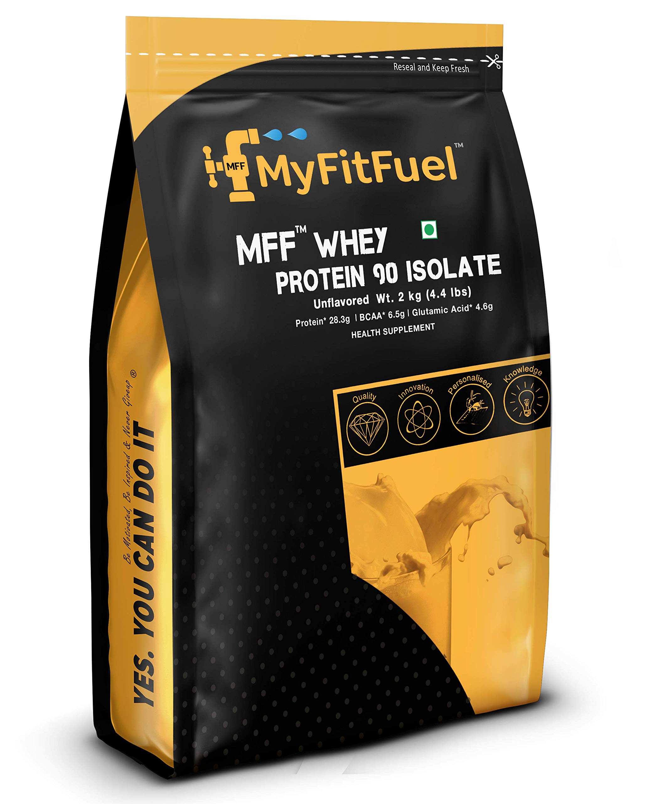 MyFitFuel MFF Whey Protein 90 Isolate | 2 Kg, 60 Servings (Unflavoured) | Pure 100% Isolate Protein (B073S8SDHM) Amazon Price History, Amazon Price Tracker
