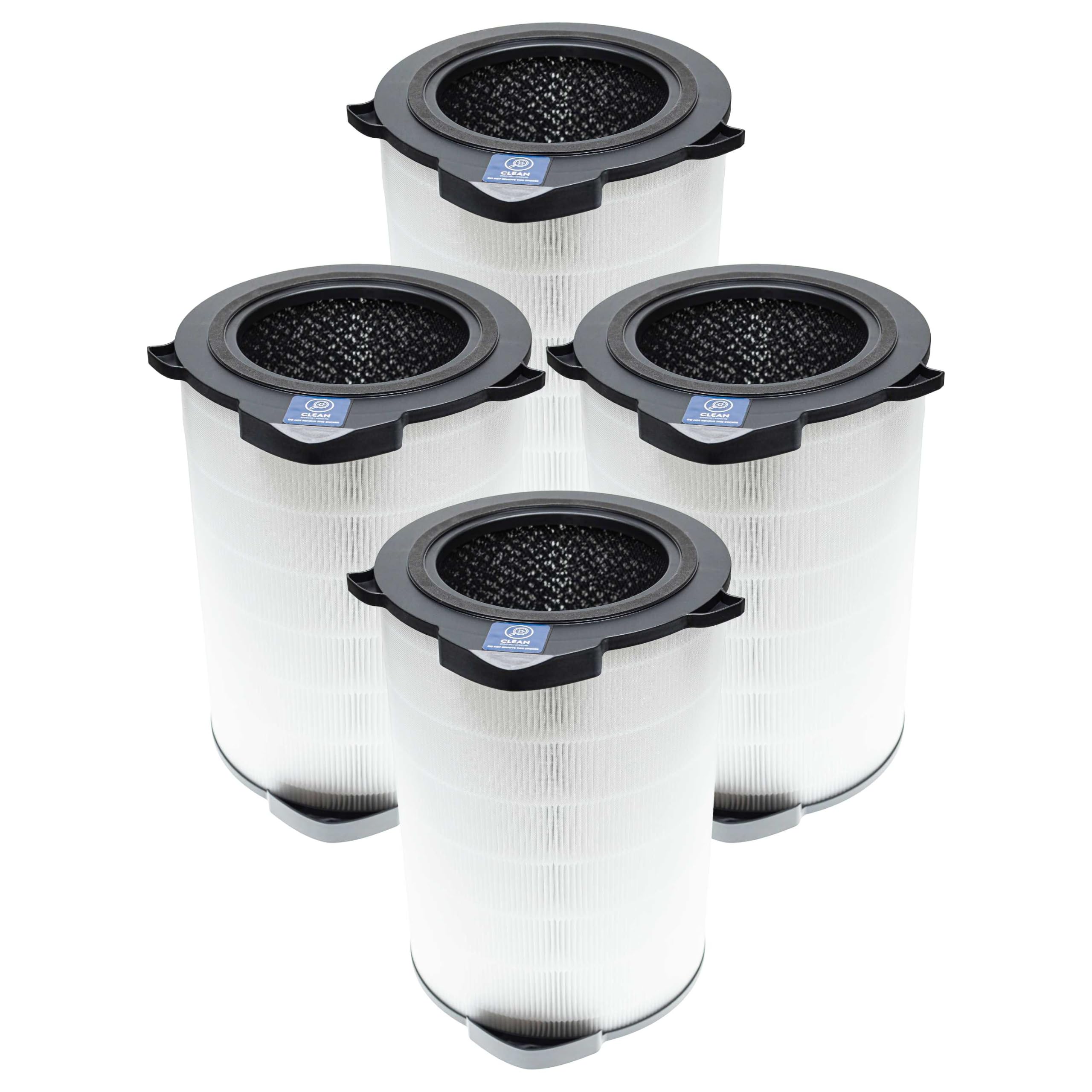 vhbw 4x filtro de aire compatible con AEG AX9, AX91-604DG, AX91-604GY | para AX9 600 CADR purificador - Filtro combi HEPA (H13) + carbón activo