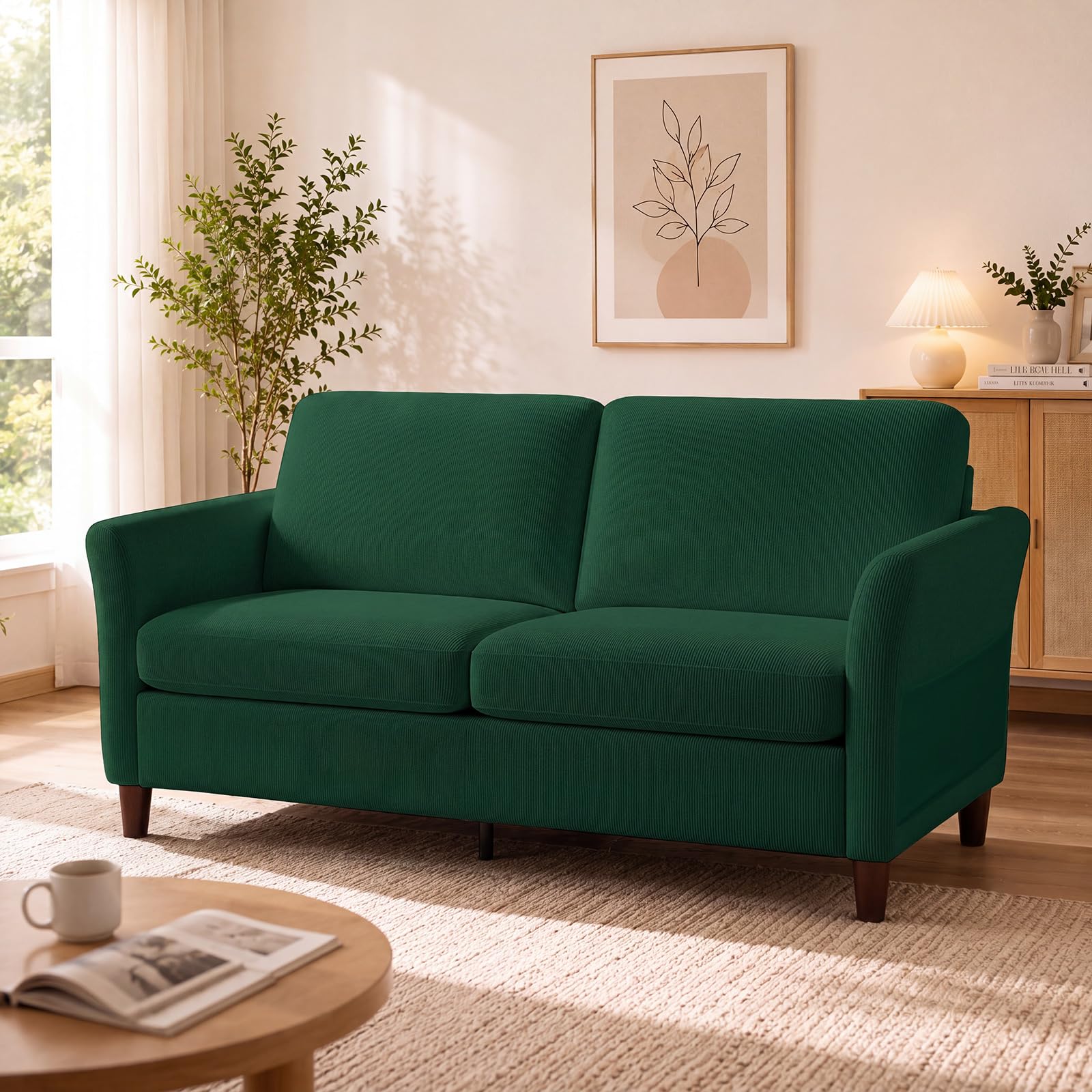 Valthie 61" Corduroy Loveseat Sofa