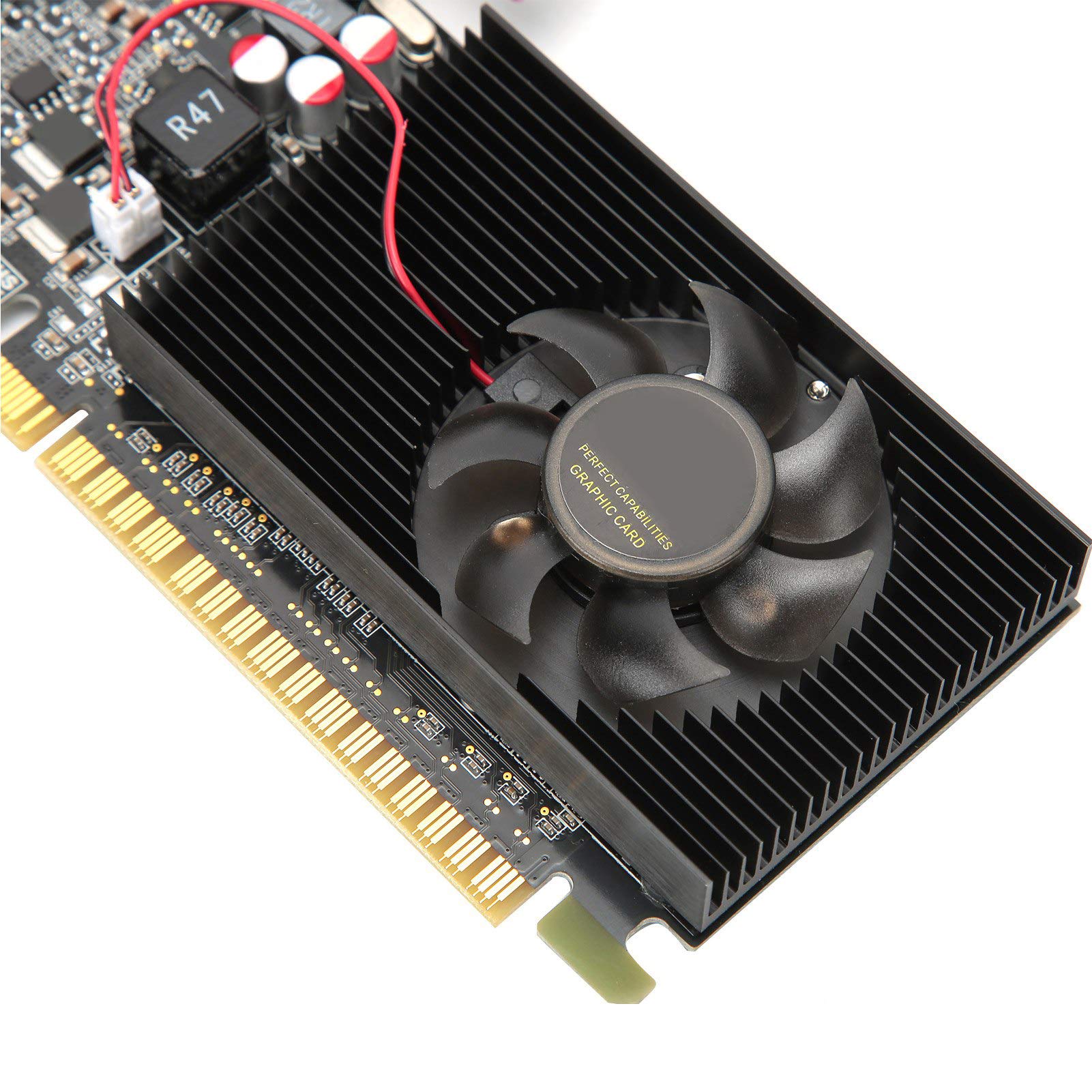 VBESTLIFE Tarjeta Gráfica para Juegos GT730 de 2GB con un DVI HDMI VGA, 64 bits, DDR3, 810MHz, PCI Express 2.0, Tarjeta de Video de bajo Ruido para PC de Escritorio