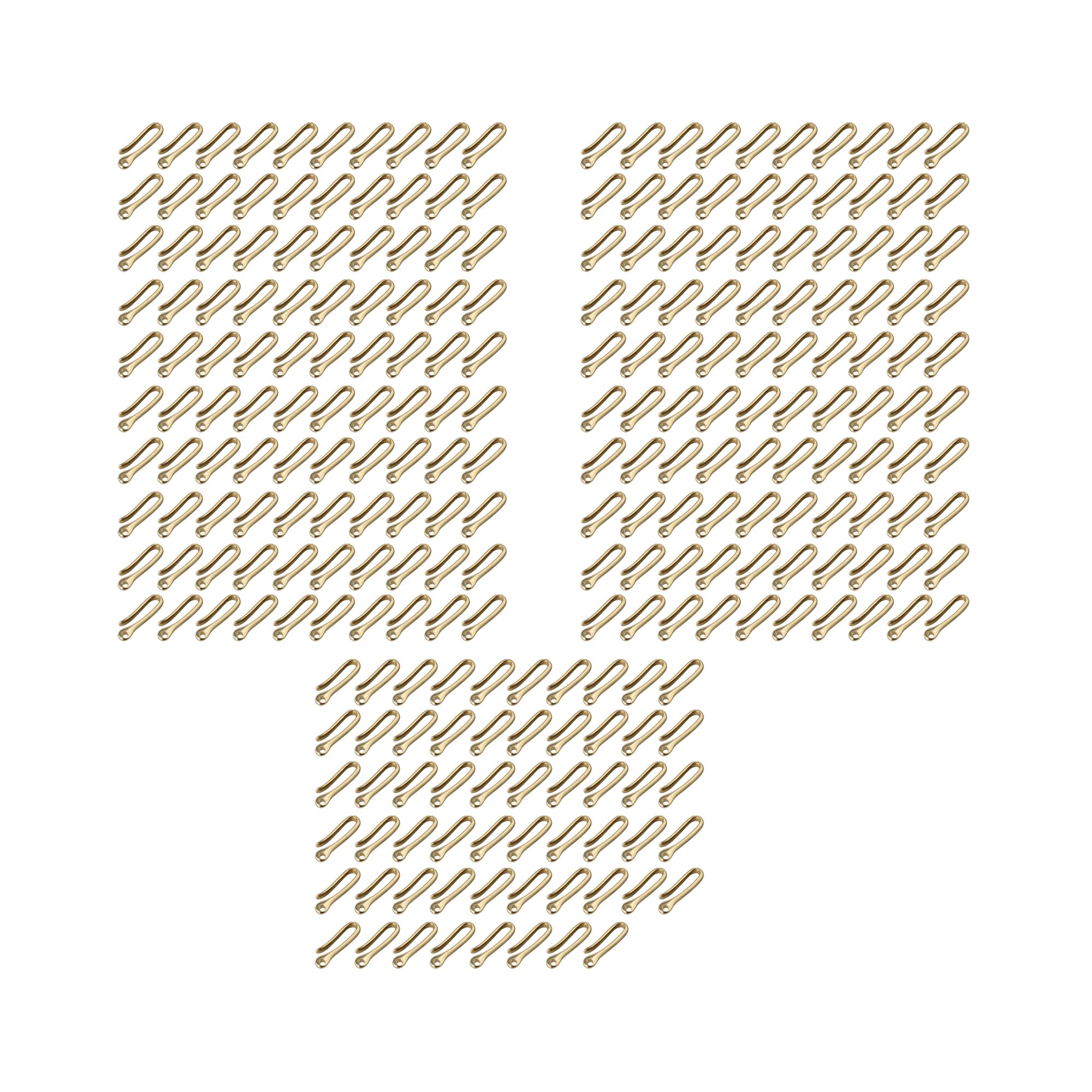 RDEXP Golden 72mm Brass Leathercraft Hang Hook Rack Accessory Key Chain U-Shaped Hook Pack of 2580