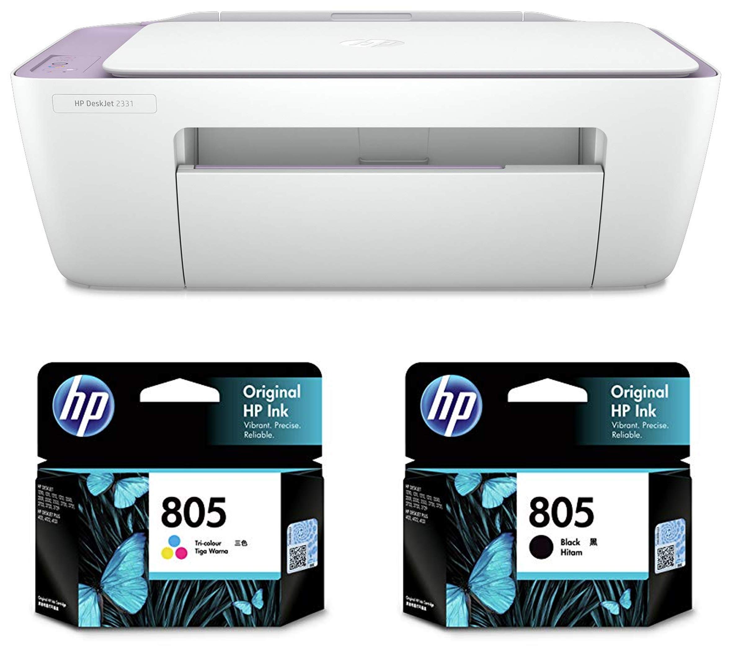 HP DeskJet 2331 All-in-One Inkjet Colour Printer & HP 805 Black Inkjet & HP 805 Tricolor Inkjet Combo