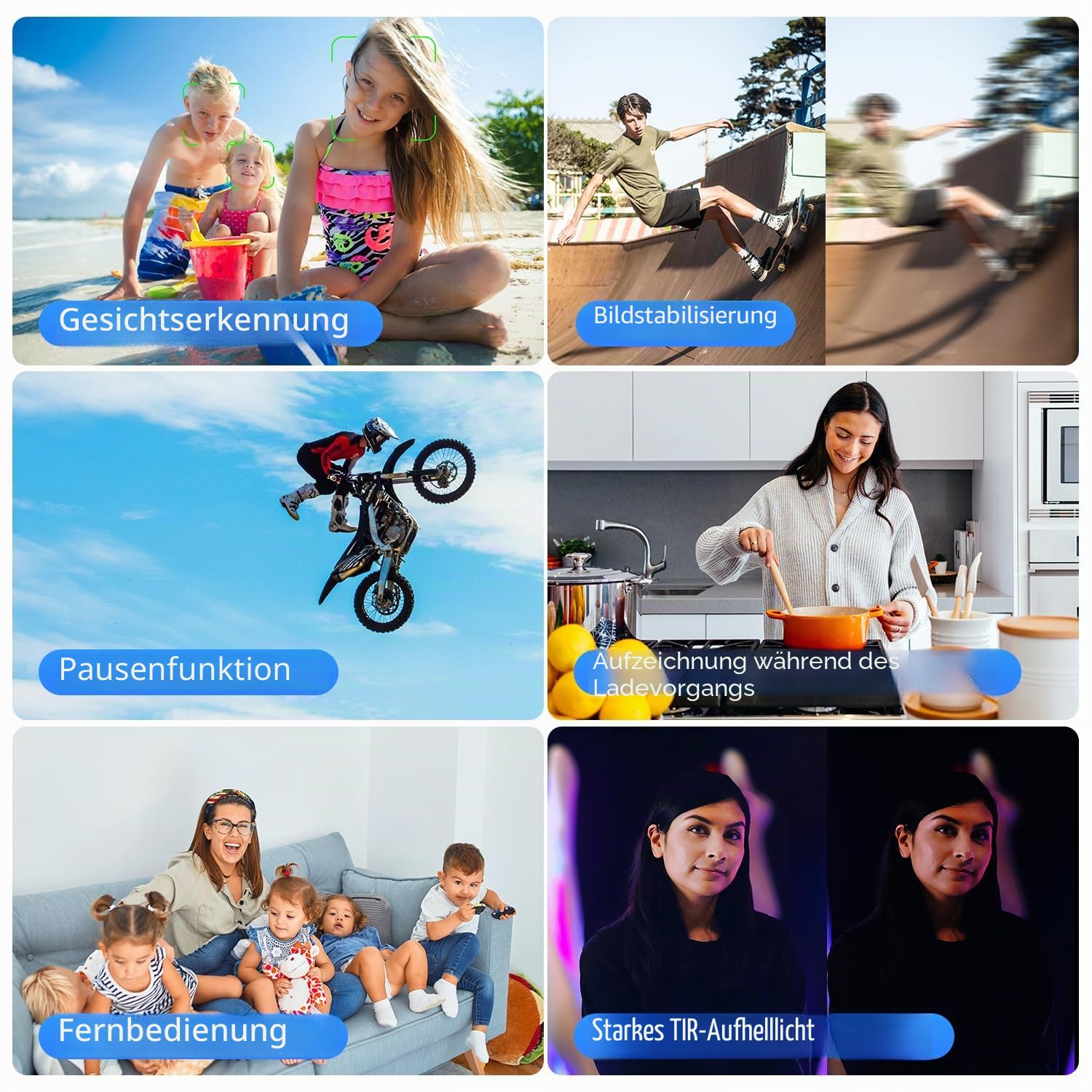 Digitale Videokamera 4K, 48MP Foto/4K 60fps Videorecorder, Anfänger-Video-Camcorder für Vlogging, Youtube, mit 2 Batterien/externem Mikrofon/SD-Karte/Fernbedienung