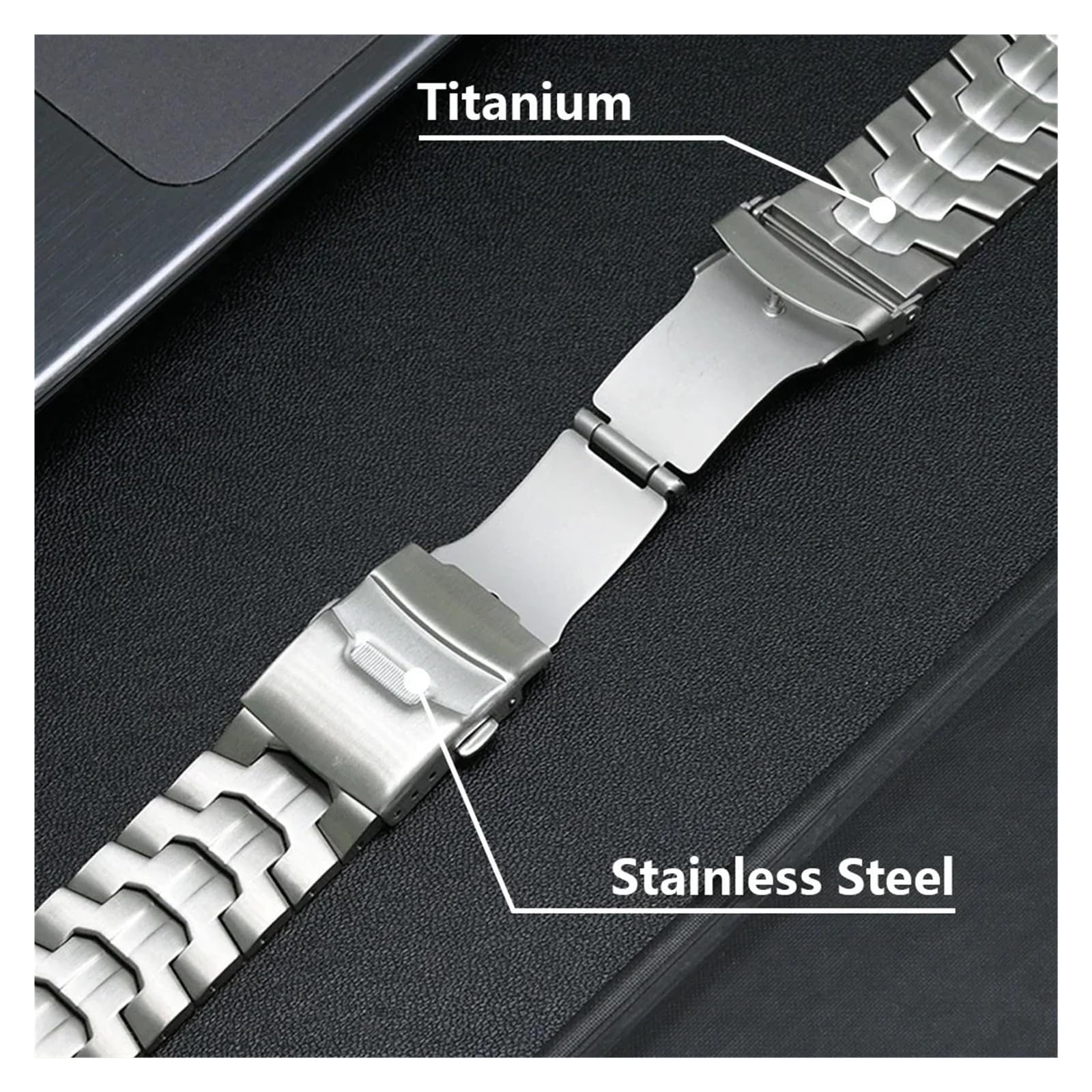 Bracelet en titane 20 mm Pour Samsung Galaxy Watch 7/6 40 mm/44 mm, bracelet 22 mm Pour Huawei Watch GT4/GT5/GT5Pro 46 mm.