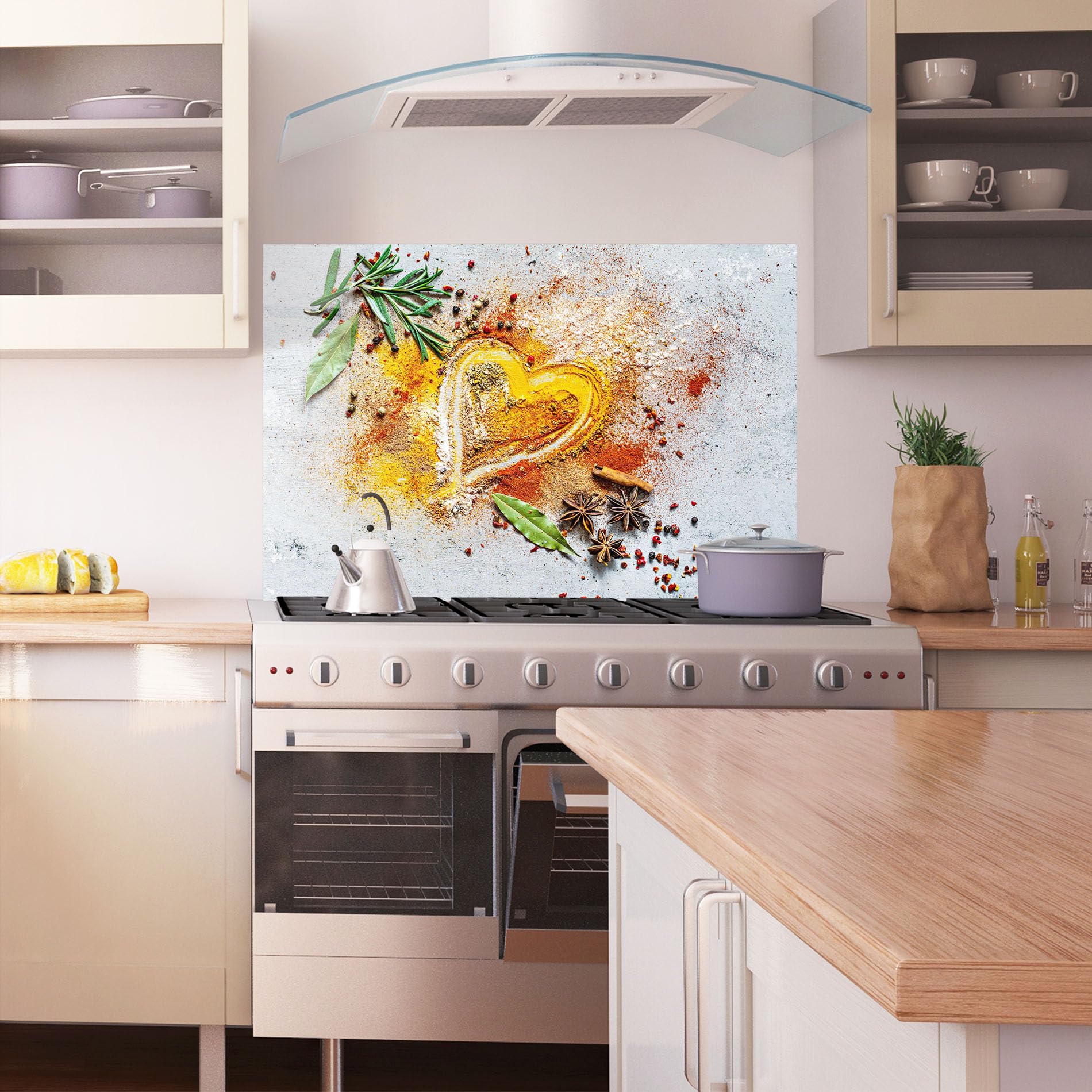 Glazen keuken achterwand Den Haag met fotoprint duinen
