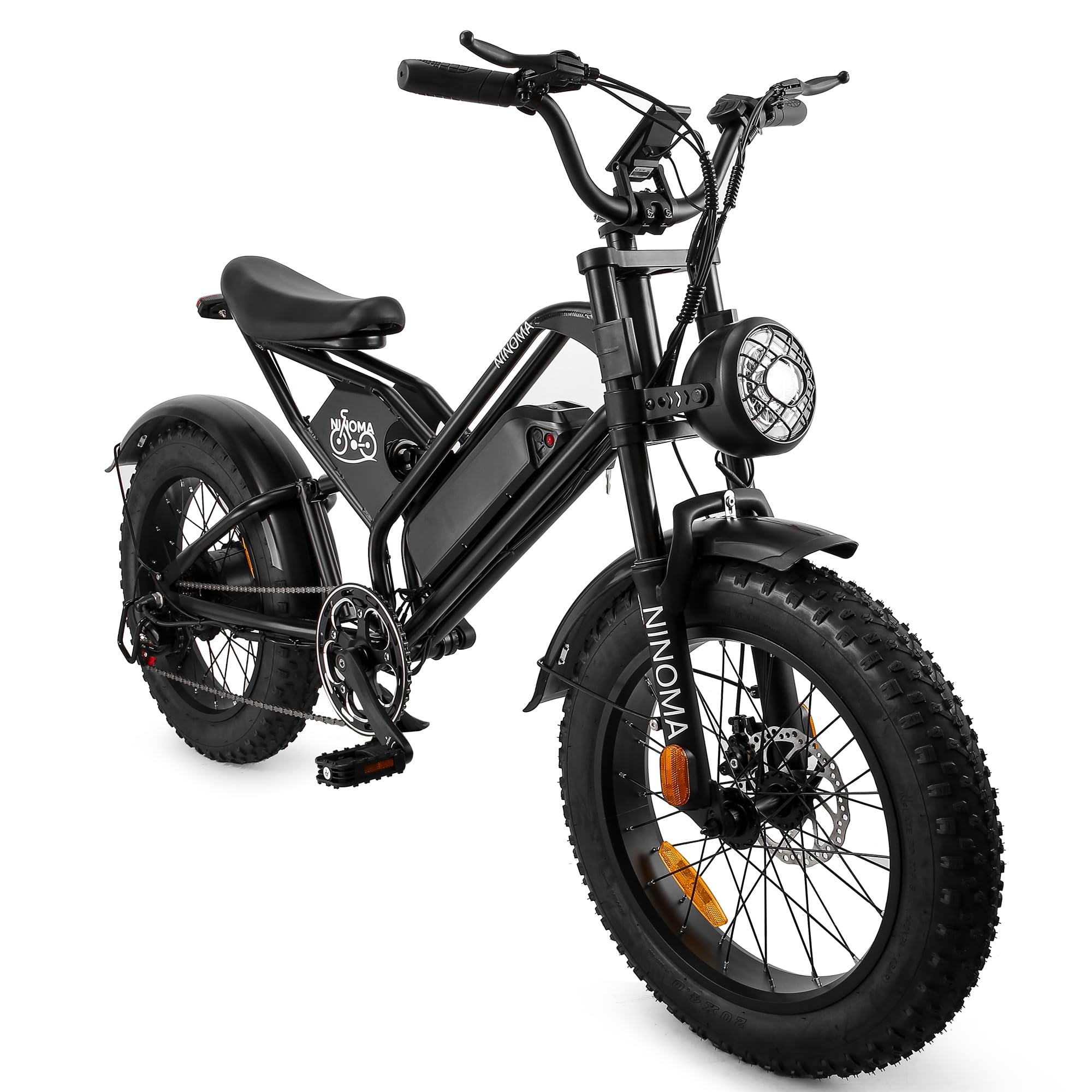 Amazon | 電動アシスト自転車 20インチ 極太タイヤ 500Wモーター