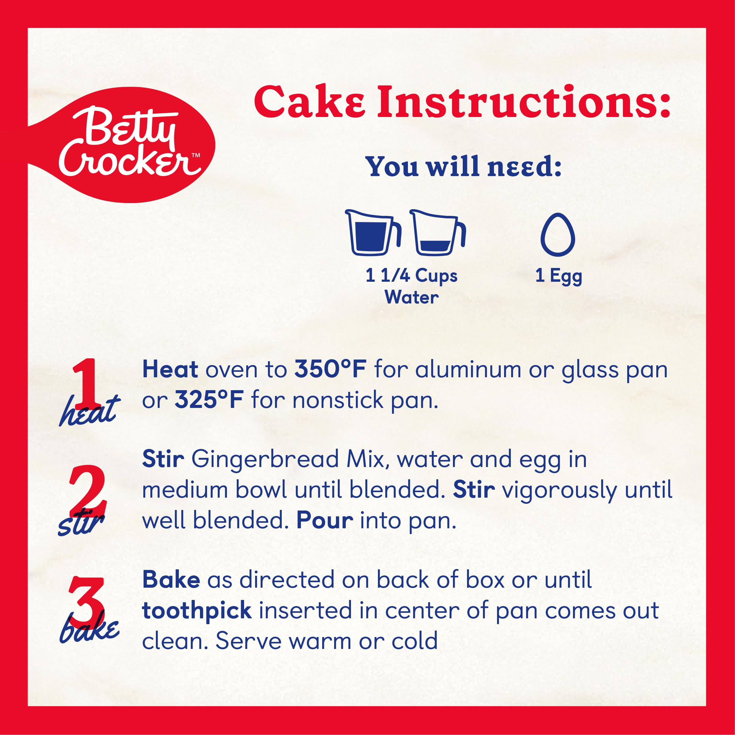 Betty Crocker Gingerbread Cake & Cookie Mix, 14.5 oz