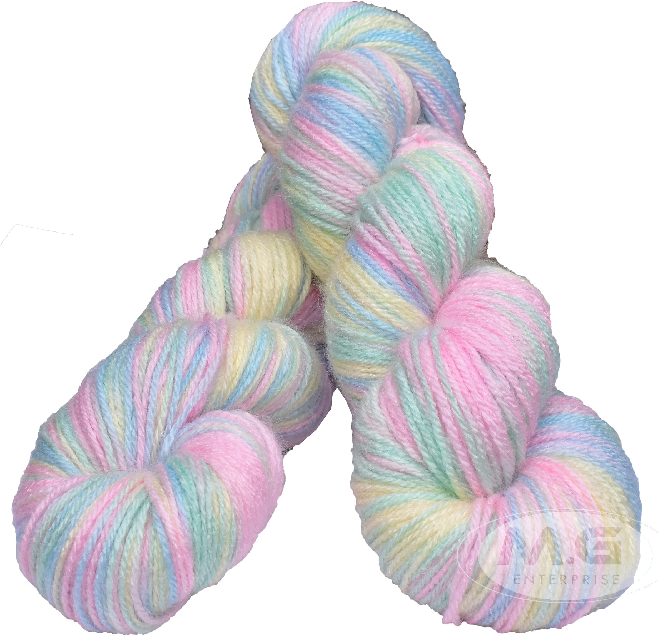 Oswal Marble Green (300 gm) Wool Hank Hand Knitting Wool/Art Craft Soft Fingering Crochet Hook Yarn, Needle Knitting Yarn Thread dye SM-OYB