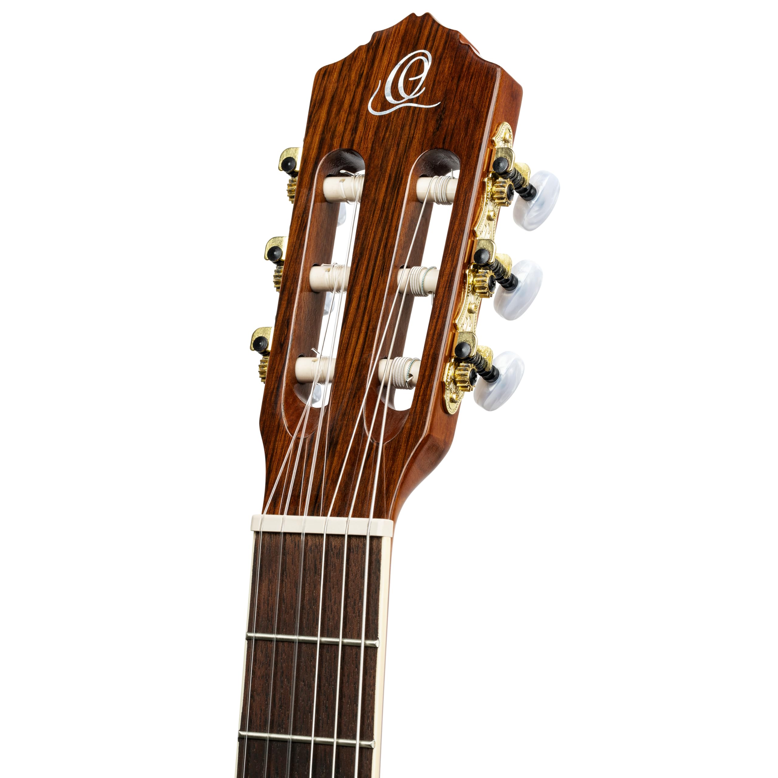 Ortega Guitars Family Series Pro - Guitarra de concierto para zurdos (electroacústica, abeto y caoba, incluye funda (RCE141NT-L)
