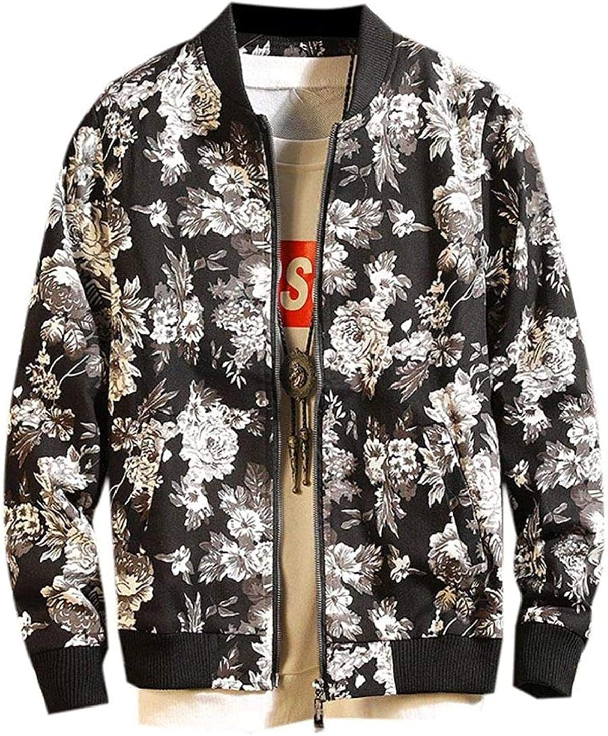 Mens Lightweight Bomber Jackets Full Zip Up Jacket at Amazon Men’s