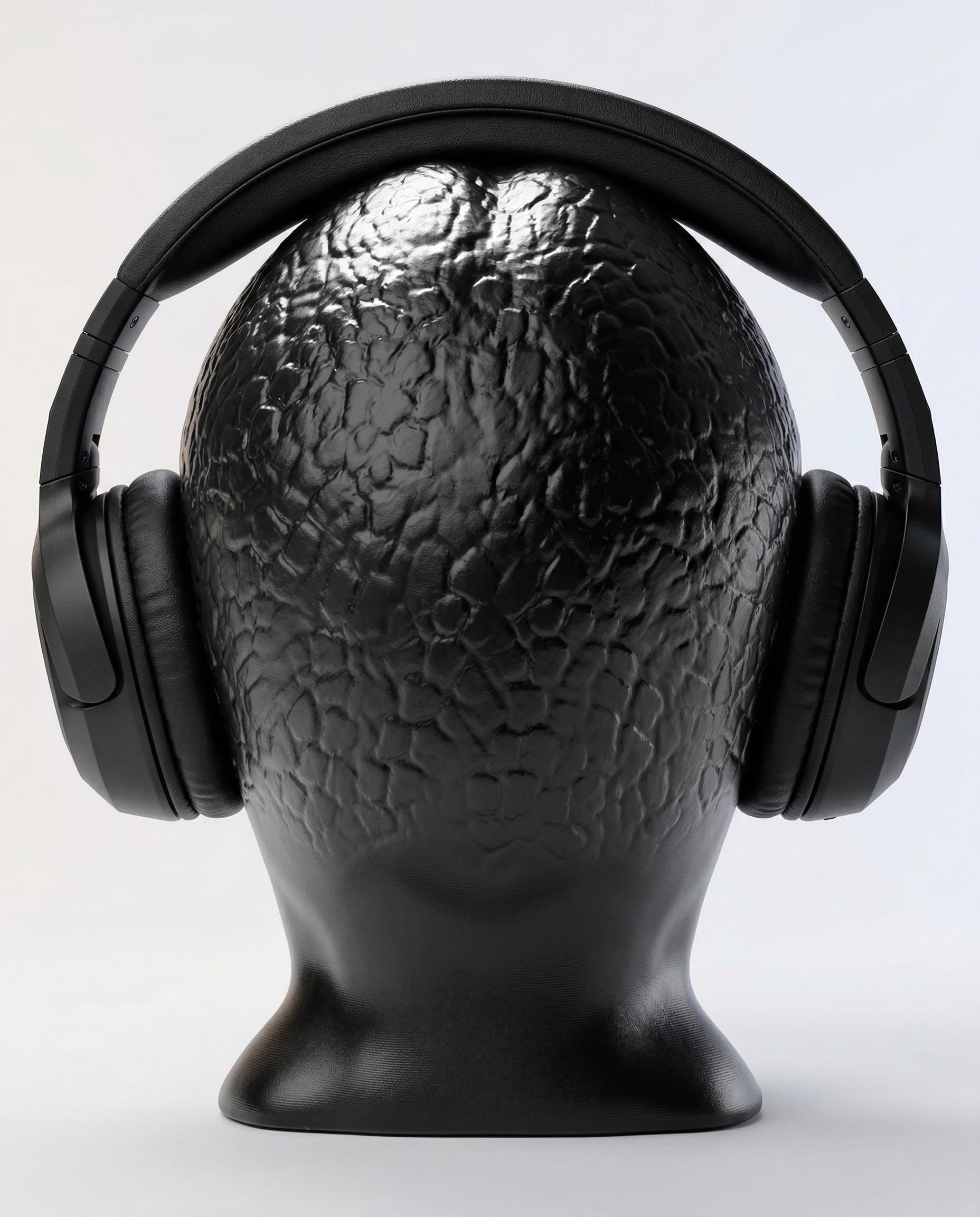 Kopfhörerständer Alien Kopf - Dekokopf Deko-Halterung für Kopfhörer Größe 23 x 17 x 21 cm — Geschenk Gamer Desktop