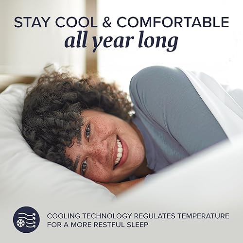 Miniatura 7 de Almohada de gel de colección Beckham Hotel paquete por 2 Almohada de gel de lujo de felpa Resistente al polvo y ácaros e hipoalergénica