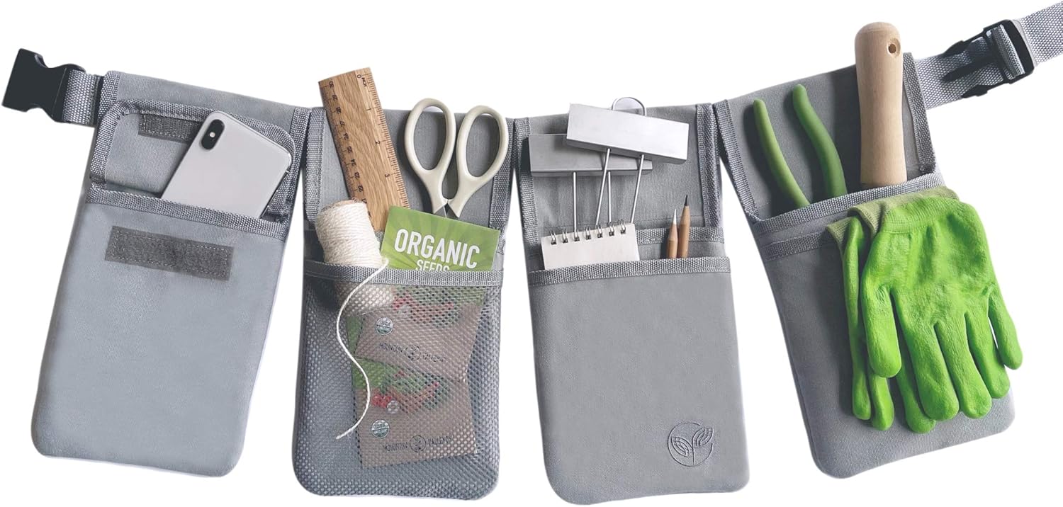 LOOPSEED Garden Tool Belt Gardening Apron Utility Belt for