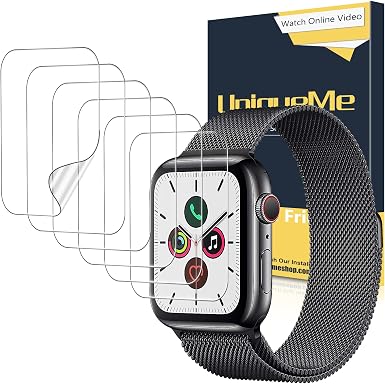 Unique Me [6 Pezzi] Pellicola Protettiva Compatibile con Apple Watch 44mm  Series 6/5/4/SE, [Caso Amichevole] [Film Flessibile] Soft HD Clear TPU  Film, Anti-Scratch : Amazon.it: Elettronica