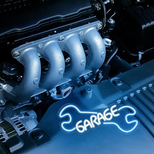 Miniatura 4 de Letreros de neón de garaje para decoración de pared, 16.5 x 6 pulgadas, letrero de luz LED de neón para garaje para papá, alimentado por USB para