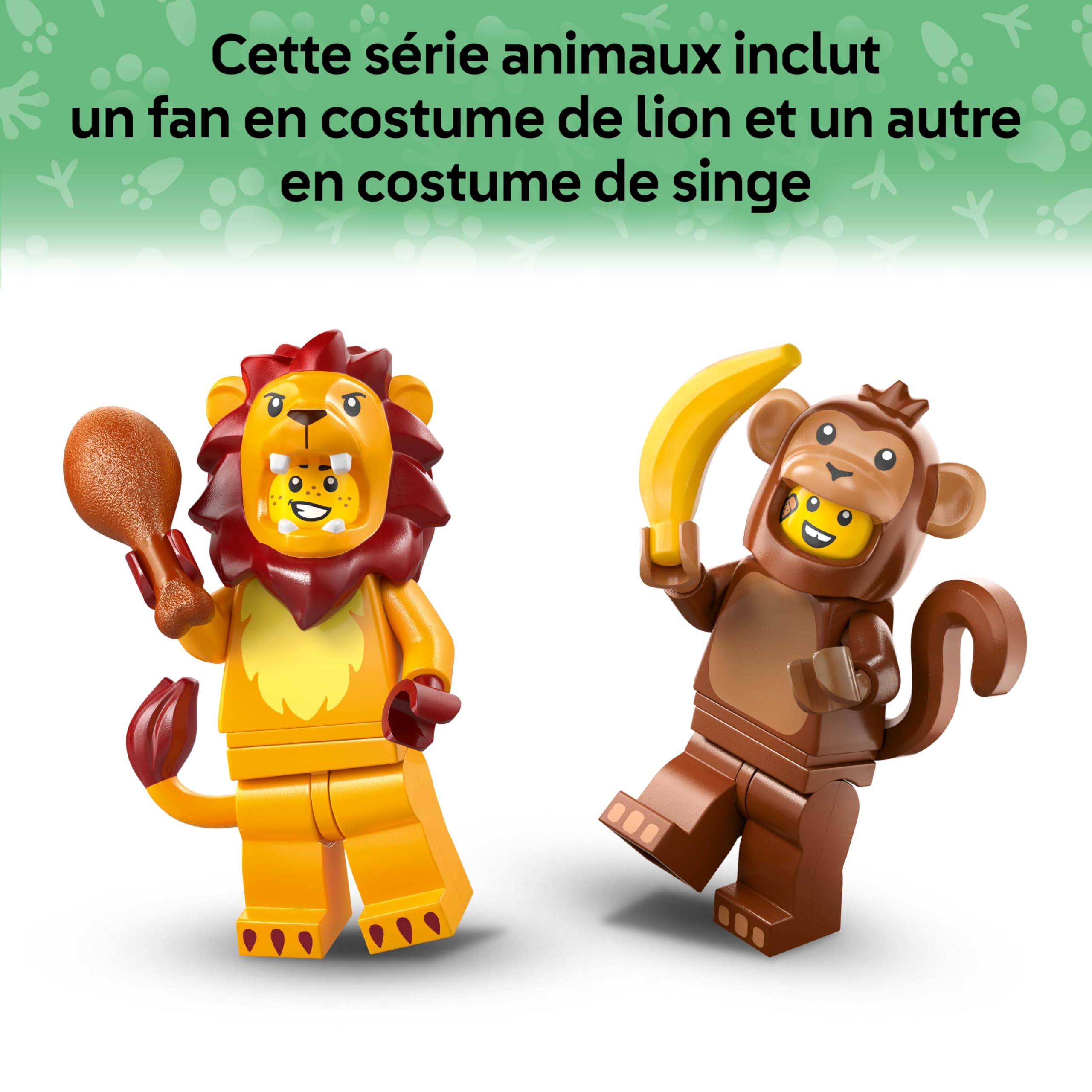 LEGO Minifigures Série Animaux 28 - Boîte Mystère 71051 - 1 des 12 Jouets Surprises à Collectionner - Figurines Dont Lion, Lapin, Chat & Dauphin - Pinata dès 5 Ans