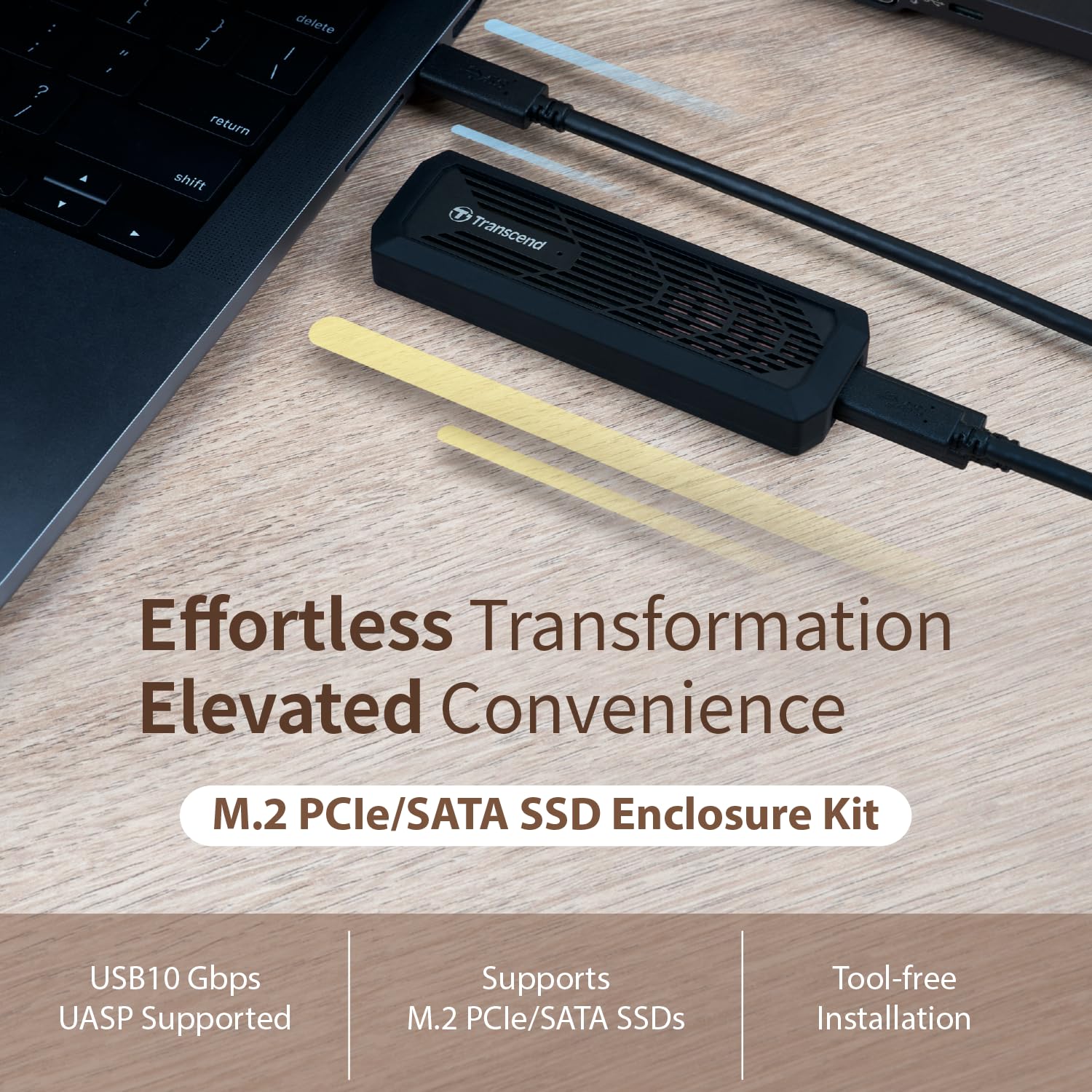 Amazon | トランセンド M.2 PCIe/SATA SSD 外付けケース M.2 2230