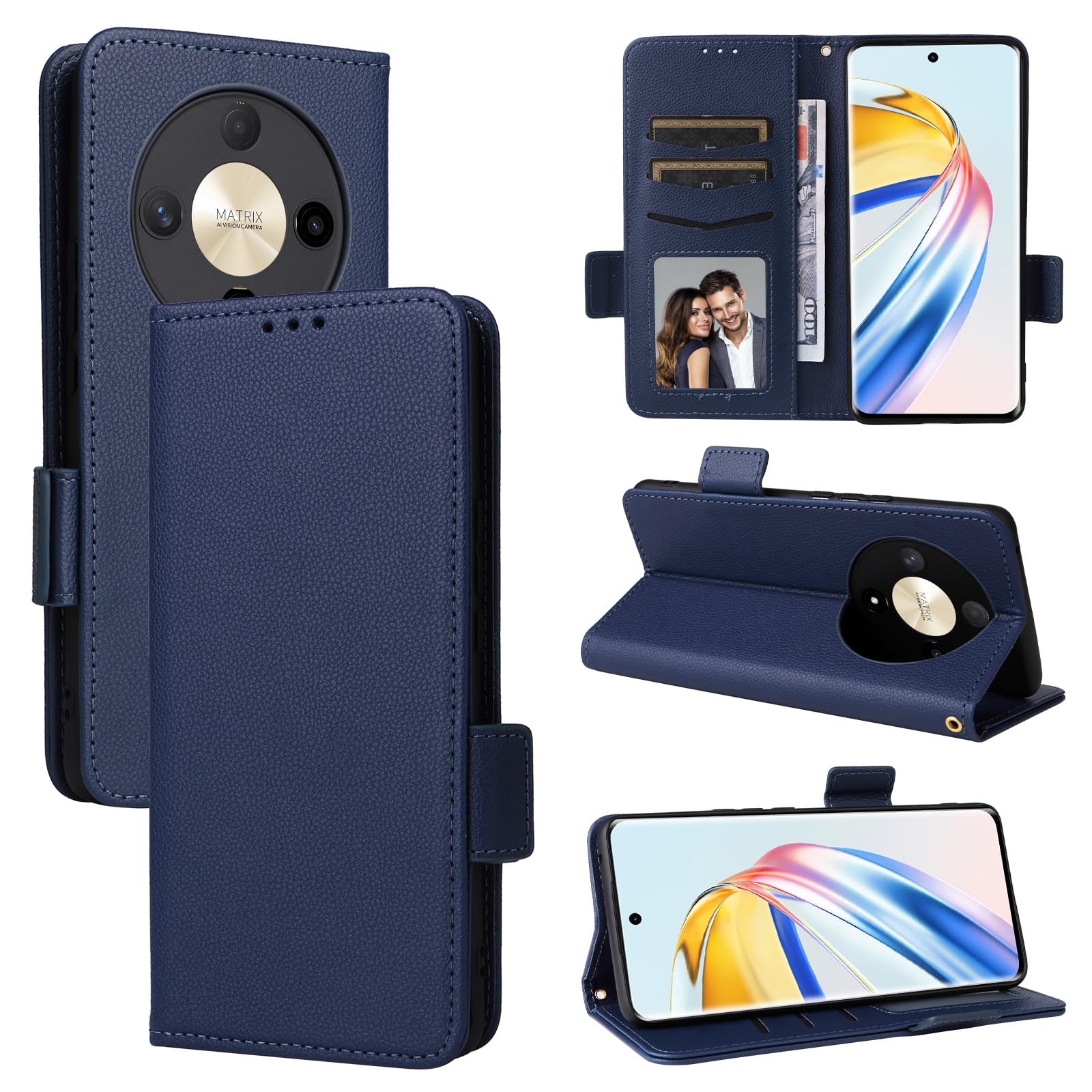 BELLA BEAR Honor Magic 6 Lite 5G Phone Case, Magnetic Flip Leather Wallet Case, Kickstand Case