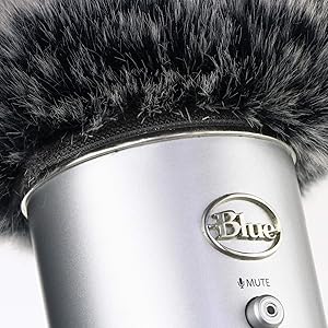 YOUSHARES Blue Yeti Pop Filter for Blue Yeti Microphone, Yeti Pro USB Condenser Mic, Windscreen Muff for Filtering Plosives and Hissing Noise, Mic Wind Cover