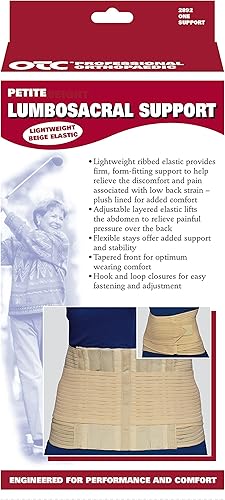Miniatura 4 de OTC Soporte lumbo-sacro pequeño, elevación abdominal, espalda inferior de 8 pulgadas, elástico, mediano