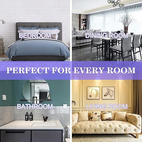 Miniatura 5 de YVPSI 12 azulejos de espejo acrílicos autoadhesivos de 8 x 6 pulgadas, pequeños espejos sin marco, hojas de espejo flexibles, calcomanías de pared,