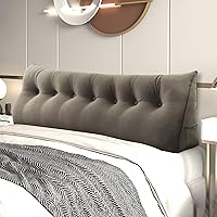 Vista 28 de Johnear - Almohada grande de cuña para cabecera de lectura, para sentarse en la cama para adultos, cojín triangular de terciopelo para respaldo